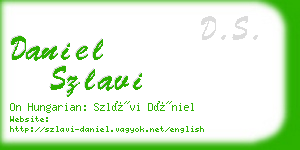 daniel szlavi business card